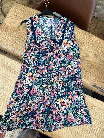 Salopette combinaison short taille L 40 camaïeu à fleurs tropicale fluide été