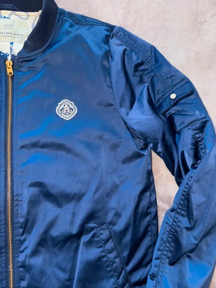 Blouson bleu Scotch & soda taille 16 ans garçon en très bon état - photo numéro 5