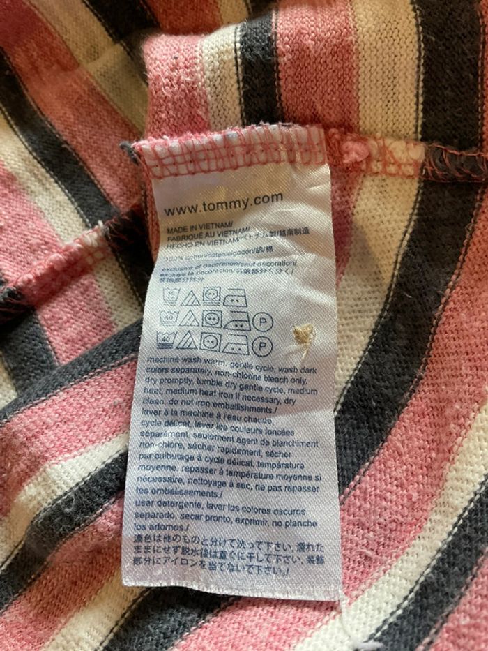 Polo rose, marine et blanc pour homme Tommy Hilfiger taille M 031 - photo numéro 9