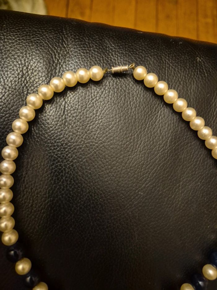 collier ras de cou perle et strass - photo numéro 5