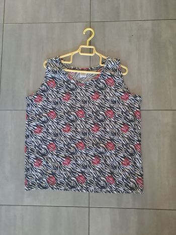 Blouse zébré fleurs MS Mode Taille 44/46