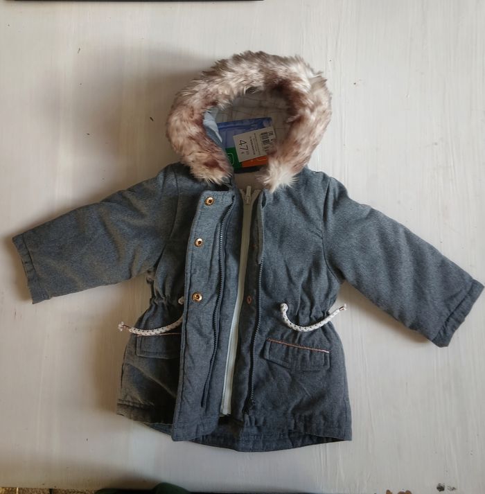 Obaïbi : Parka 2 en 1 Gris chiné et écru - photo numéro 4