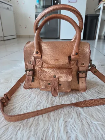 Sublime sac a main Paul Marius Rive Gauche Or rose
