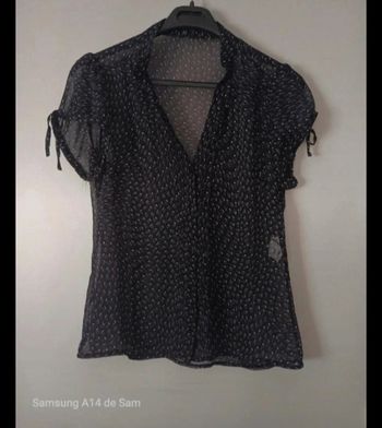 Chemise violette transparente etam taille 38