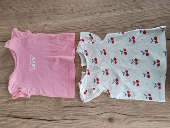Lot de 2 tee shirts bébé fille 3 mois