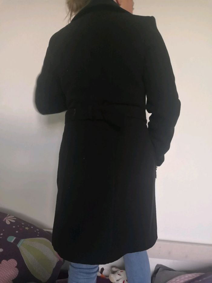 Manteau noir femme mi-long - photo numéro 3