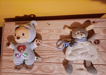 Lot Bébé : Léon Mon Lumi Ourson VTech + Doudou Lapin NEUF