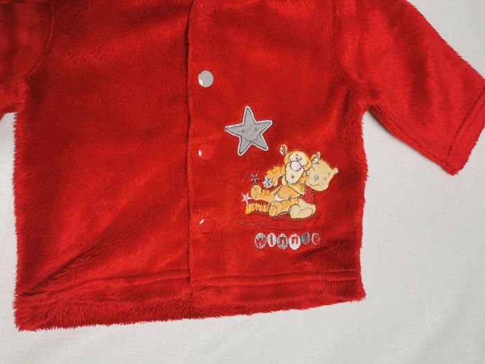 Ensemble Disney  👣 mixte  veste à  capuche rouge et pantalon chaud blanc,  1 mois/54cm - photo numéro 10