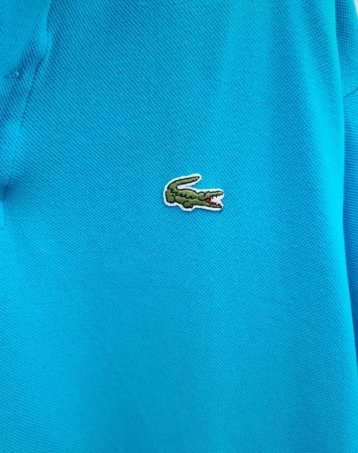 Polo chemise Lacoste taille L turquoise - photo numéro 3