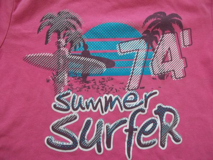 T-shirt rose Summer Surfer 10 ans - photo numéro 2