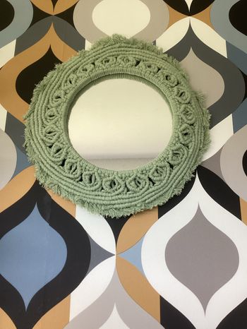 Couronne miroi macramé