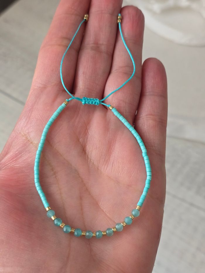 Bracelet perles turquoise avec pierres naturelles