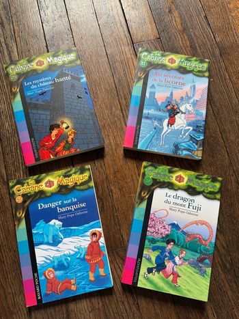 Lot 4 livres cabane magique  15-25-31-32