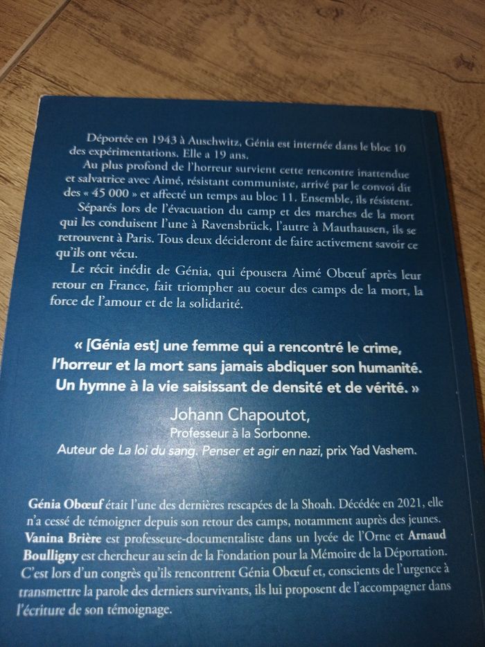 Génia & Aimé survivre ensemble a Auschwitz par Génia Oboeuf - photo numéro 2