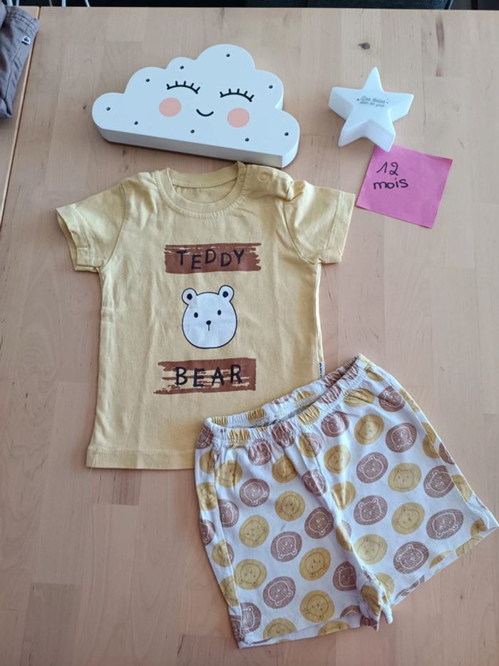 Ensemble pyjashort 🐻 9/12 mois