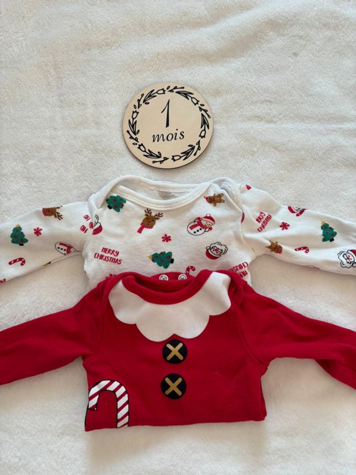 Lot body Noël 1 mois in extenso