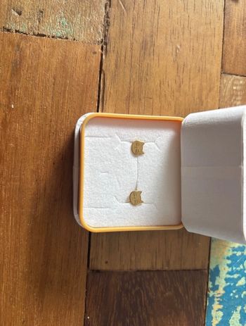 Boucle d’oreille chat 18 carats enfant ou bébé