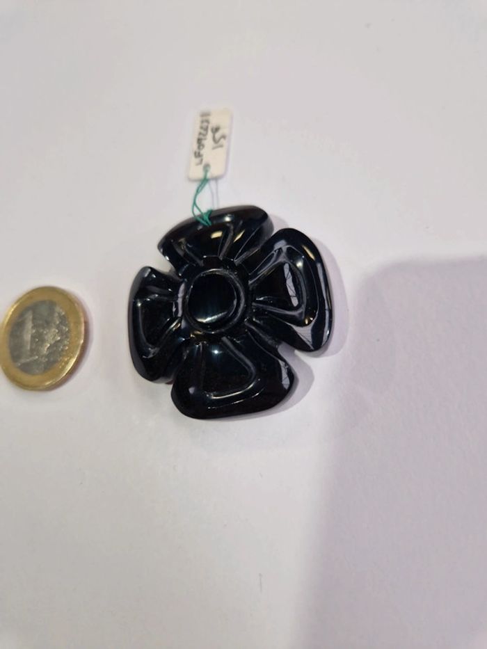 Pendentif obsidienne noire Toetihuacan - photo numéro 3