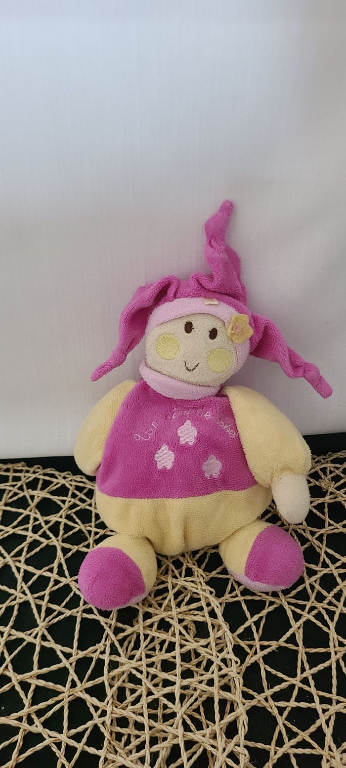 Doudou LUTIN / ARLEQUIN ROSE Un Rêve de Bébé
