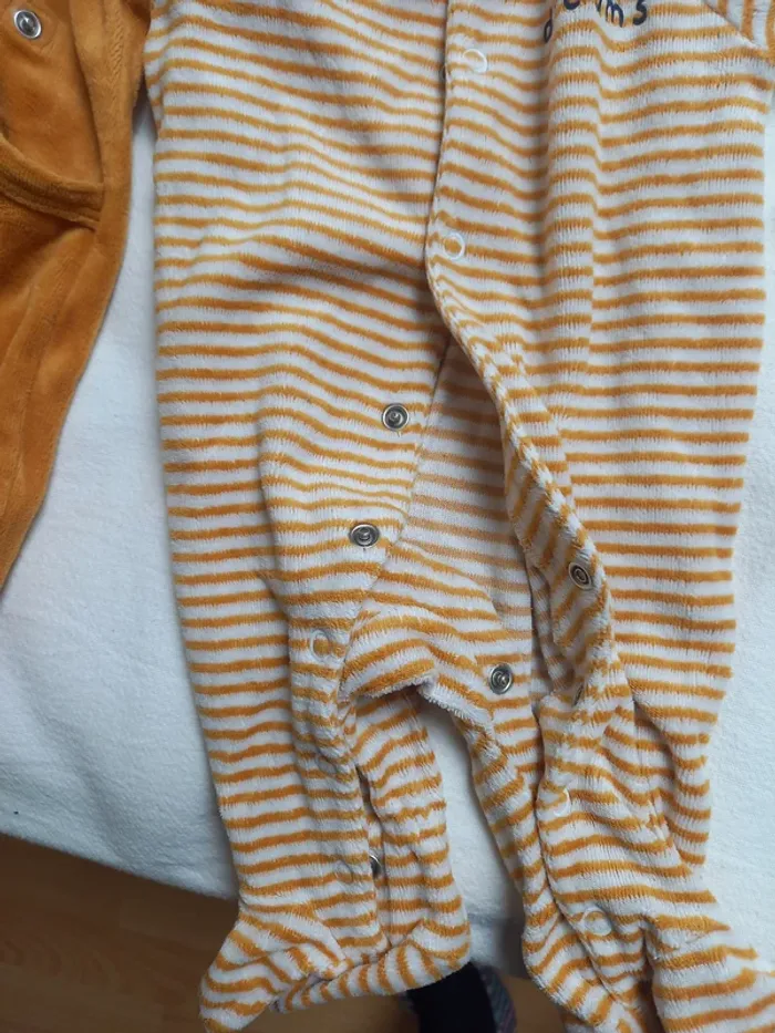 Lot 3 pyjamas éponge coton 1 mois - photo numéro 3