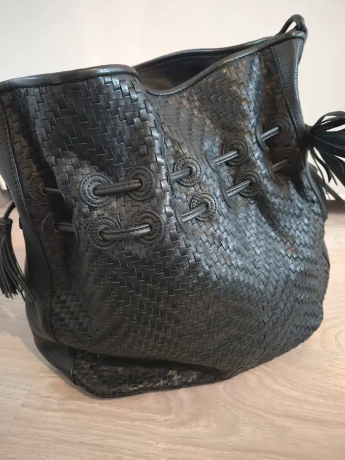 Sac à main en cuir seau le tanneur - photo numéro 5