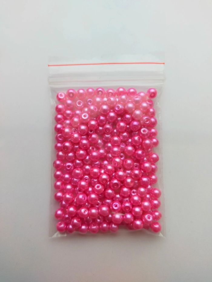 200 minis perles 4mm en verre rose Lot n°2292 - photo numéro 2