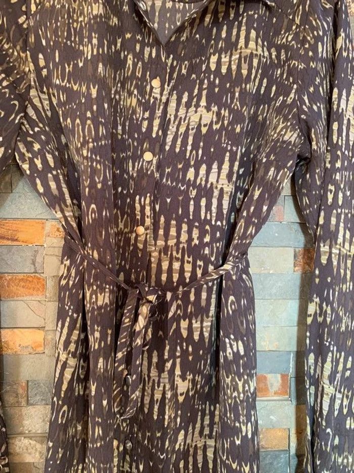 Robe midi motifs kaki taille M Les Petites Bombes Paris - photo numéro 4