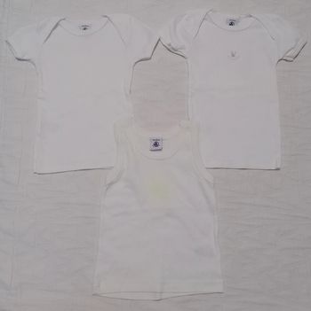 Petit bateau lot 2 t shirt et 1 debardeur