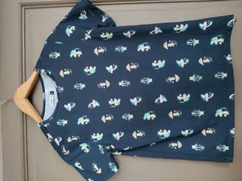 tshirt marine et champignons - neuf - 12 ans - loguin