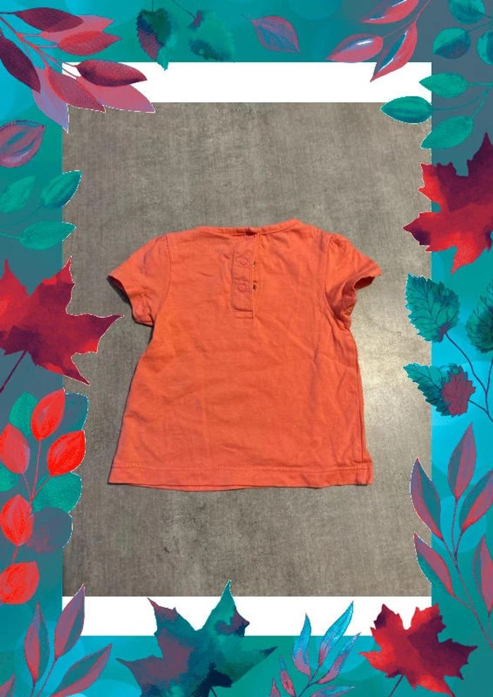 TEE shirt corail orchestra taille 3 mois - photo numéro 2