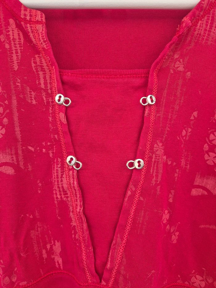 Top manches longues taille M Rouge Kalisson - photo numéro 2