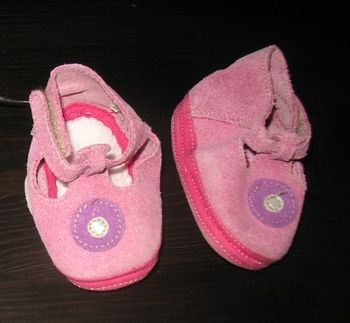 CHAUSSURES SOUPLE ROSE FUCHSIA DÉLAVÉ BÉBÉ FILLE - P16/17 - n°05