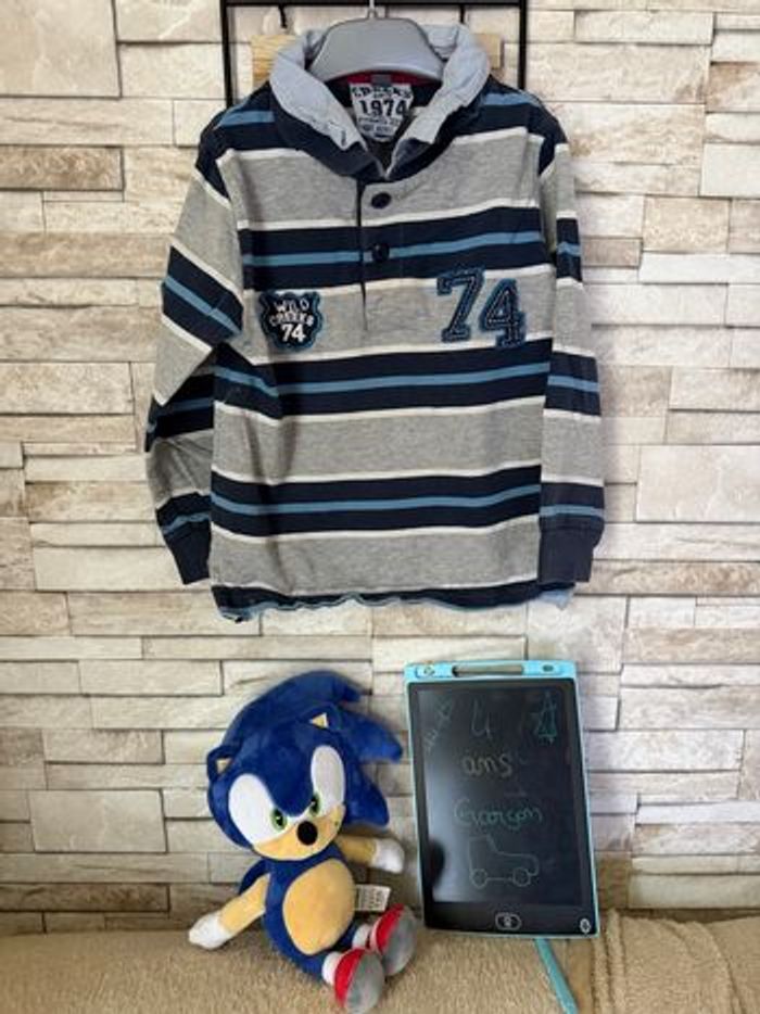 Lot de 2 polos longues manches garçon - T4ans - Creeks - Eldys - photo numéro 3