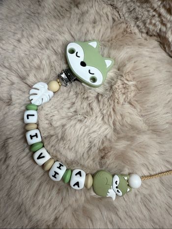 Attache tétine renard