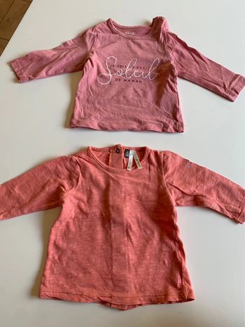 Lot teeshirt manches longues