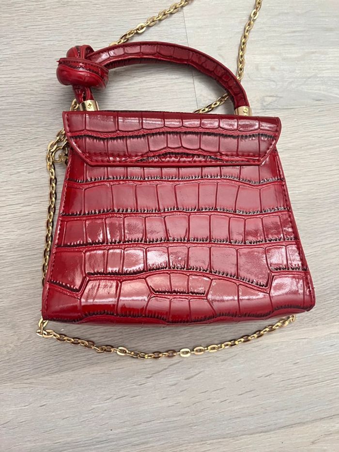 Petit sac vernis rouge - photo numéro 2