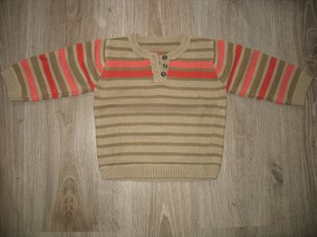  PULL BEIGE BÉBÉ GARÇON "GÉMO" - 23 MOIS - n°01