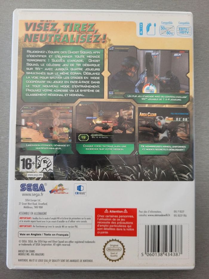 Jeux vidéo wii ghost squad - photo numéro 2