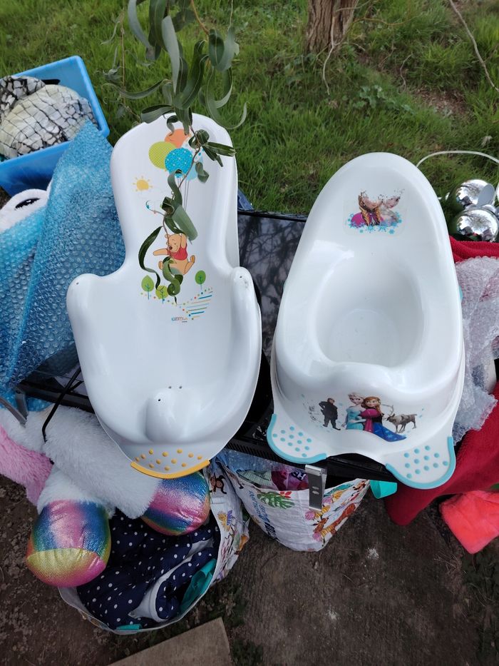 Pot et siège de bain