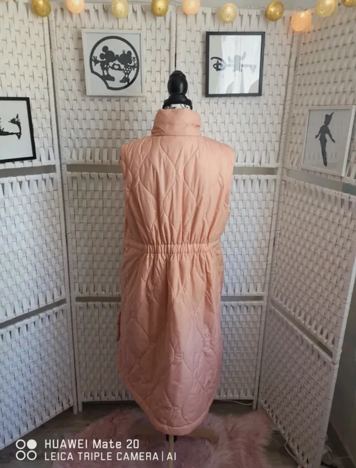 💕Jolie Doudoune longue sans manches Rose  Rinascimento - femme Taille M/ 38 💕 - photo numéro 2