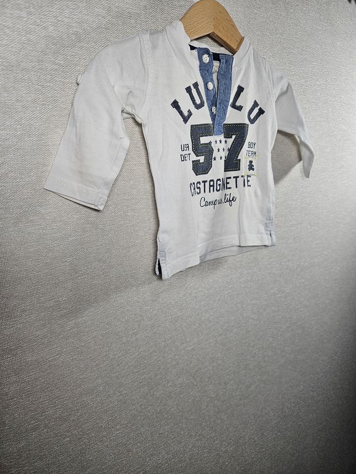 T-shirt manche longue lulu castagnettes 3 mois - photo numéro 5