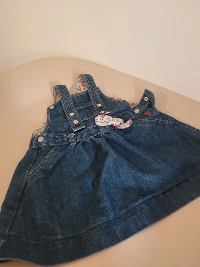 Robe salopette en jean