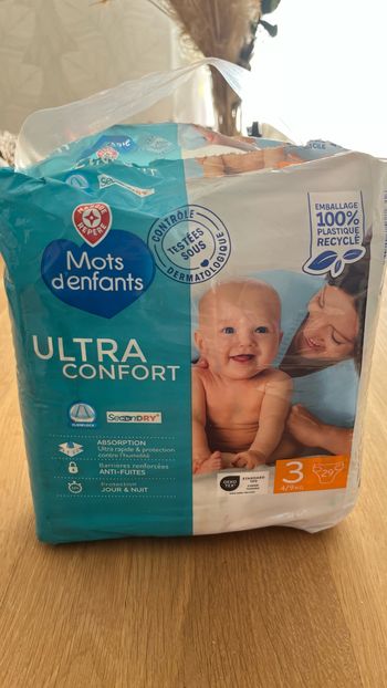 Couche taille 3 mot enfant