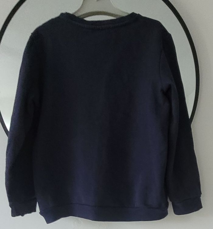 Pull bleu marine et rose pour fille marque lili marelle - photo numéro 2