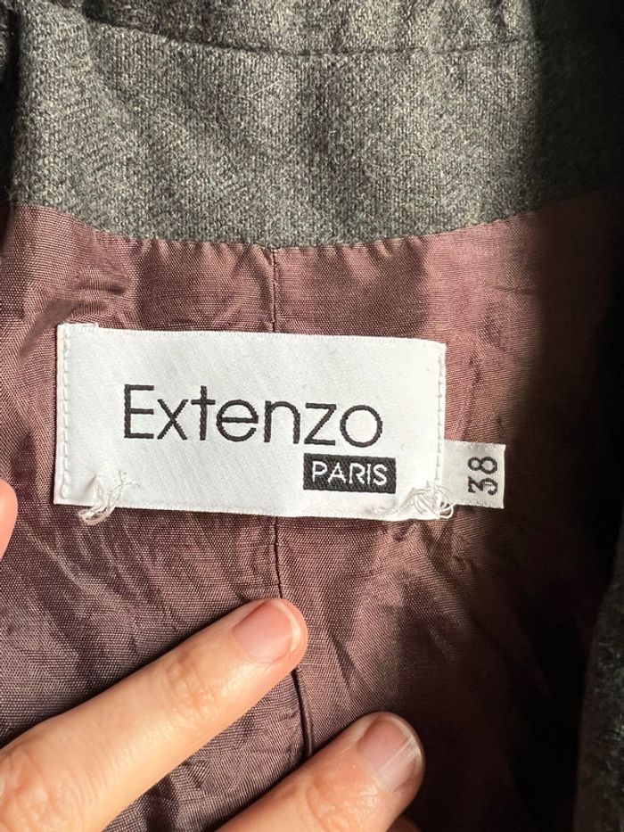 Blazer long gris retro 80s vintage made in France 🇫🇷 Officecore - Taille M - photo numéro 9