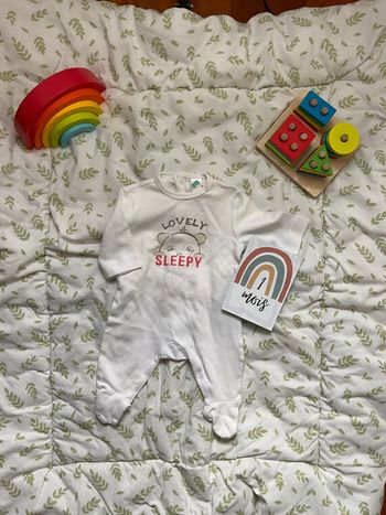 pyjama grenouillère en coton blanc 0 mois tex