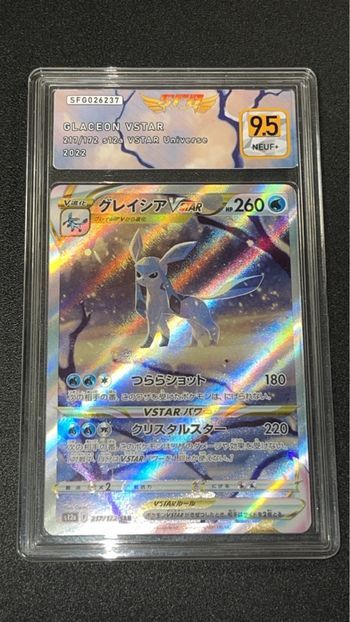 Carte Pokémon Glaceon SAR 206/187 Sv8a 