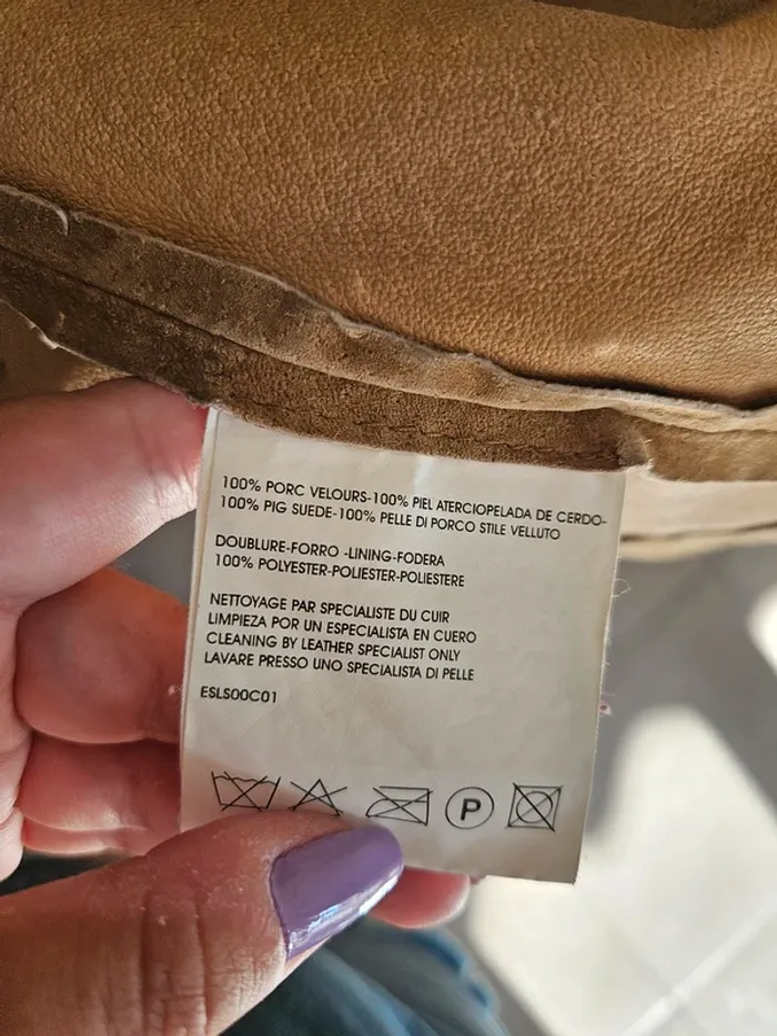 Veste camel daim - photo numéro 13