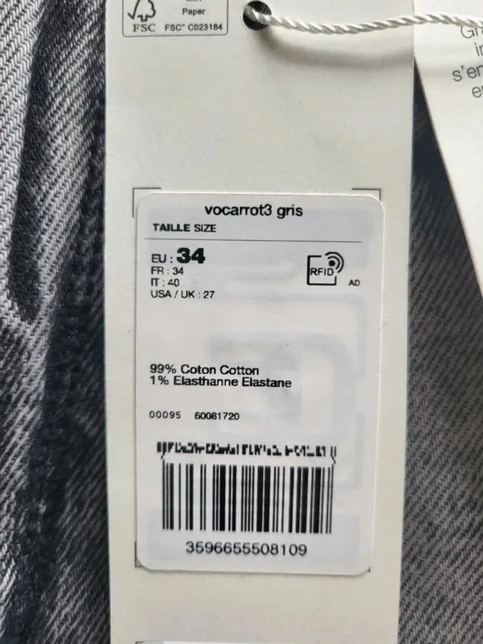 ๐ฆ Jean Celio W27 coupe Carrot Neuf - photo numรฉro 5