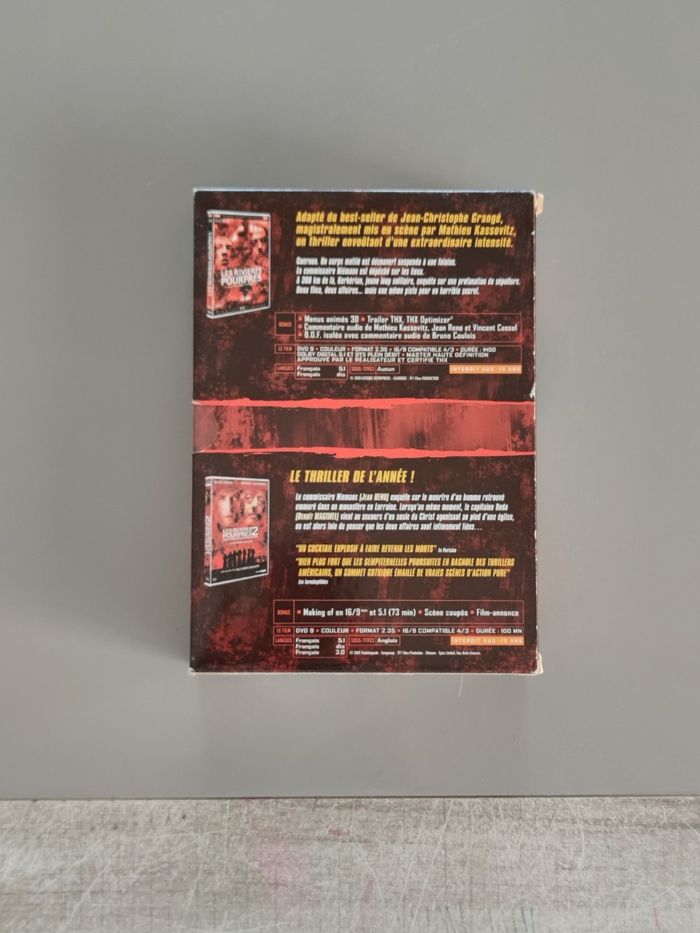 Coffret DVD – Les Rivières Pourpres 1 & 2 - Très bon état - photo numéro 2